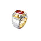 Chroma cocktail ring, Pink, Gold-tone plated